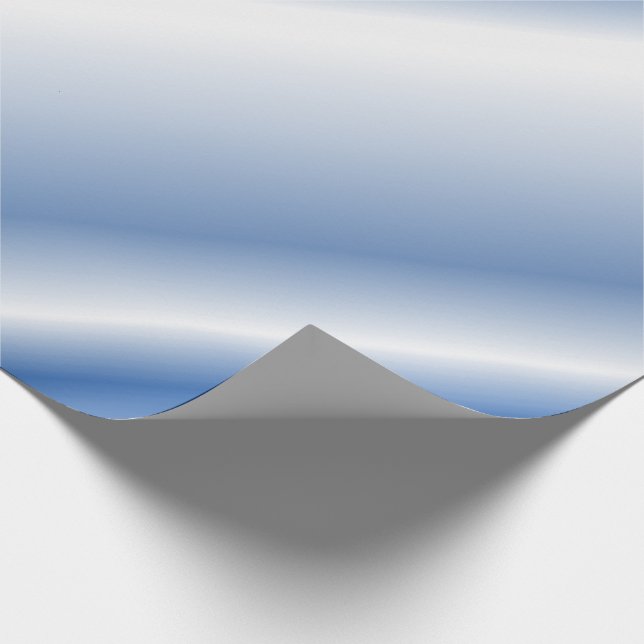 Papel De Presente Linhas de Diagonal em Sombra Monocromática Azul Re (Ponta)