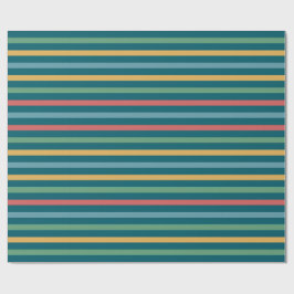 Papel De Presente Linhas distribuídas colorido da vinheta