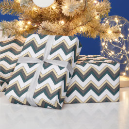 Papel De Presente Linhas Geométricas Modernas e Trendy Zig Zag