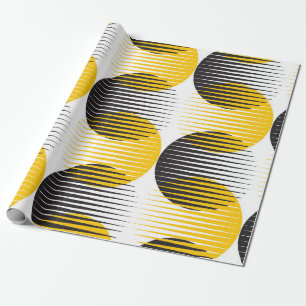 Papel De Presente Linhas modernas e círculo sem costura geométrica