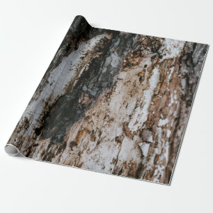Papel De Presente Linho de madeira castanho