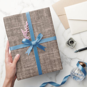Papel De Presente Linho Marrom Médio