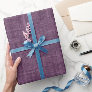 Papel De Presente Linho Roxo Magenta Escuro