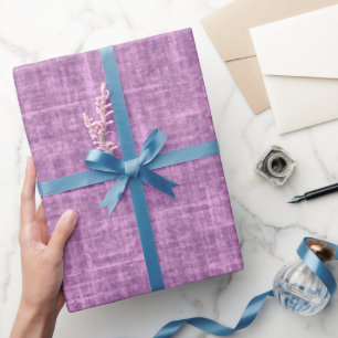 Papel De Presente Linho Roxo Orquídea