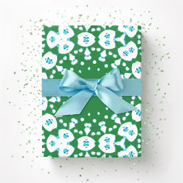 Papel De Presente Links do Roxy Jaguar em verde e aqua