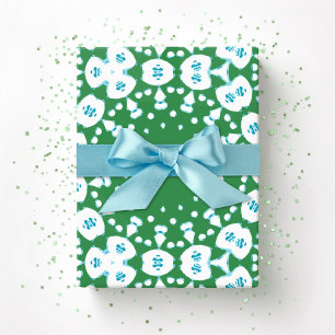 Papel De Presente Links do Roxy Jaguar em verde e aqua