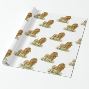 Papel De Presente Lions Emitir Impressão médio