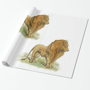 Papel De Presente Lions Gift Wrap Large Impressão