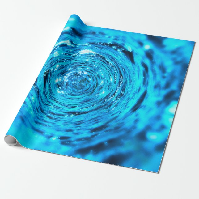 Papel De Presente Líquido do túnel aqua da água (Desenrolado)