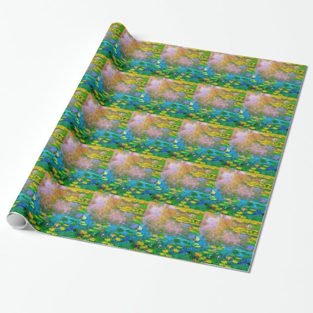 Papel De Presente lírios-água-013 (Desenrolado)