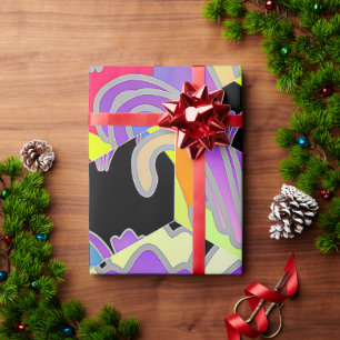 Papel De Presente Lírios Geométricos