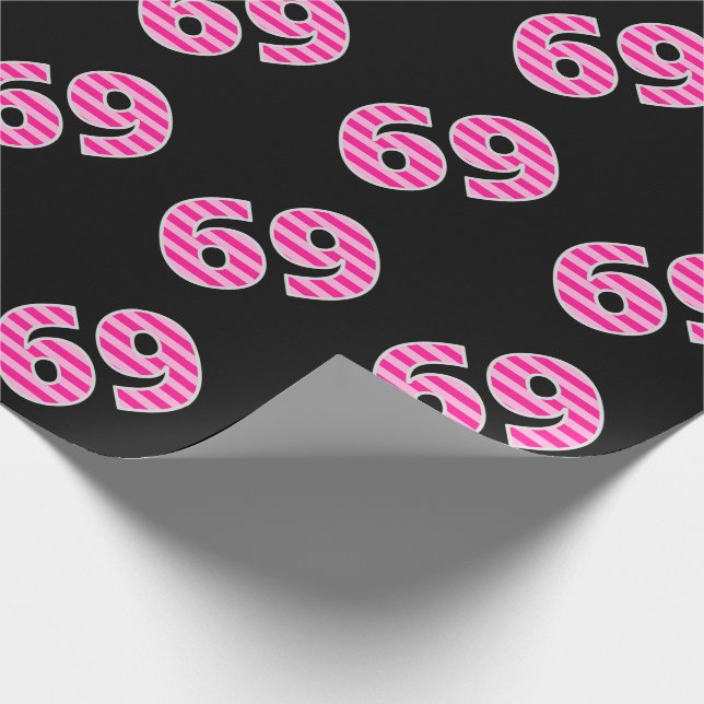 Papel De Presente Lista Rosa 69 Evento # (Aniversário, Aniversário) (Ponta)
