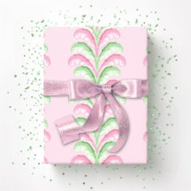 Listra de Festa Empenada em Rosa e Verde