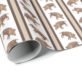 Papel De Presente Listra de Javali 