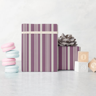 Papel De Presente Listra de Linho Outono (Vinho de Ameixa)