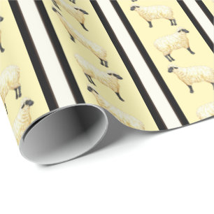 Papel De Presente Listra de ovelha 