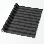 Papel De Presente Listra grossa preta do cinza de carvão vegetal do<br><div class="desc">Série preta do smoking</div>