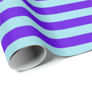 Papel De Presente Listrado roxo & azul pálido