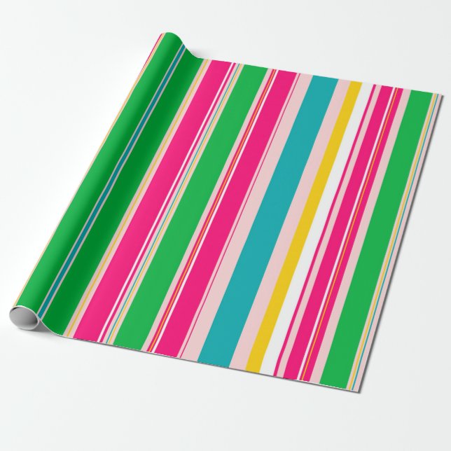 Papel De Presente Listras (Desenrolado)