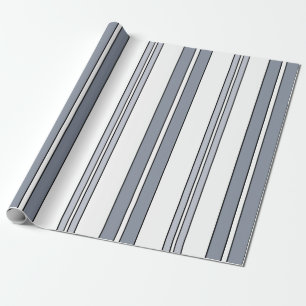 Papel De Presente Listras Cinzas
