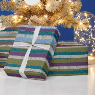 Papel De Presente Listras Com Padrão 