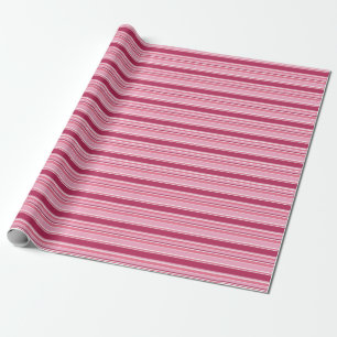 Papel De Presente Listras cor-de-rosa