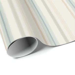 Papel De Presente Listras de aquarela em Azul e Ócre de Sage Suave