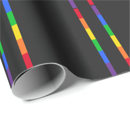 Papel De Presente Listras de Arco-Íris