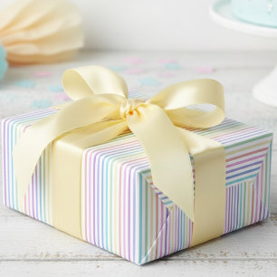 Papel De Presente Listras de Arco-Íris Feminino