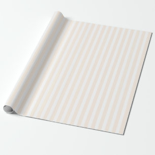 Papel De Presente Listras de bege e branco