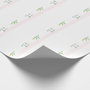 Papel De Presente Listras de Cabana Rosa Clube Bach Bacharelado