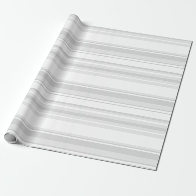 Papel De Presente Listras de cinza clara (Desenrolado)