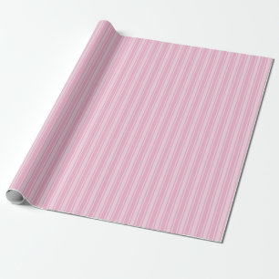 Papel De Presente Listras de doces cor rosa pálidas