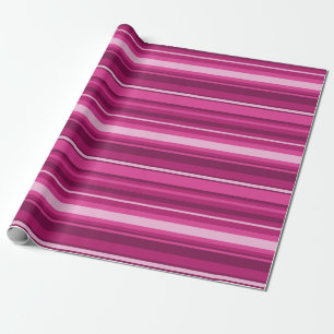 Papel De Presente Listras de Fuschia