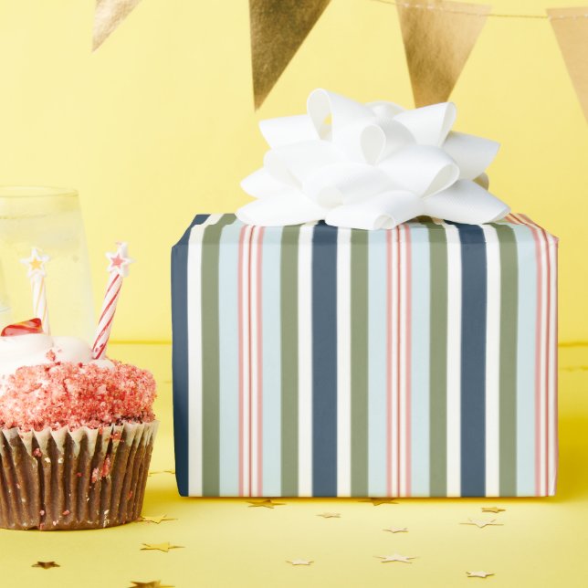 Papel de Presente Listras de Natal (Festa de aniversário)