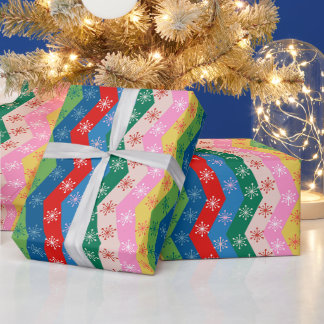 Papel De Presente Listras de Natal estreladas
