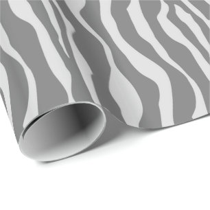 Papel De Presente Listras de zebra - Sombras de Cinzas