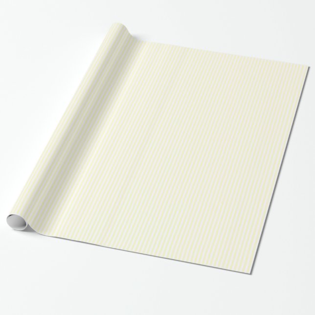 Papel De Presente Listras finas - branco e creme (Desenrolado)