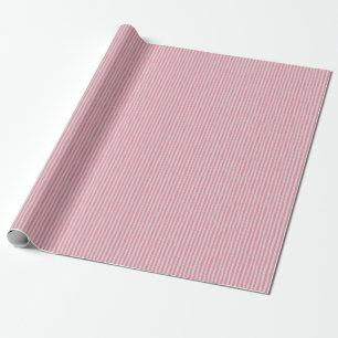 Papel De Presente Listras Irregulares Rosa Flamingo e Cinza Claro