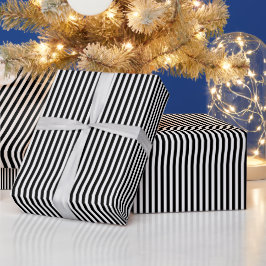Papel De Presente Listras Pretas e Brancas