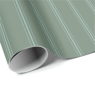 Papel De Presente Listras retrô verde azul Natal feriado