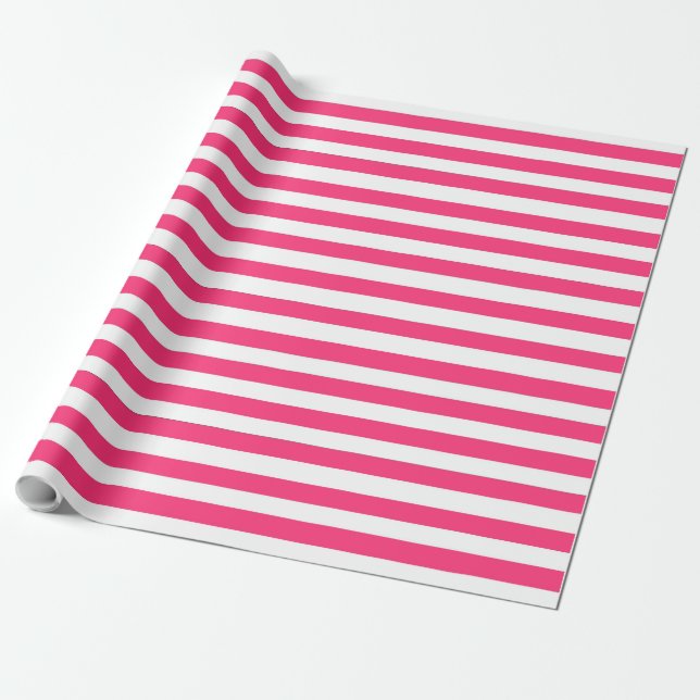 Papel De Presente Listras Rosa (Desenrolado)