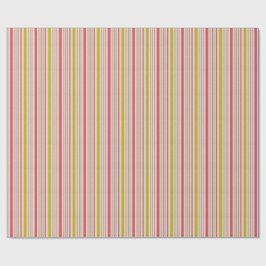 Papel De Presente Listras rosa e verde