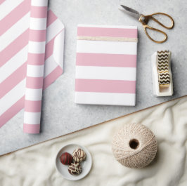 Papel De Presente Listras Rosa, Listras Brancas, Padrões Laminados
