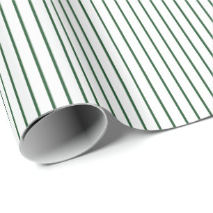 Papel De Presente Listras Verdes Básicas Minimalistas para Qualquer 