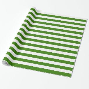 Papel De Presente Listras verdes na cor feita sob encomenda