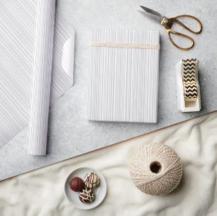 Papel De Presente Listras Verticais Minimalistas Cinza Sereno