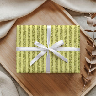 Papel De Presente Listras Verticais no Estilo Brilho Amarelo Vibrant