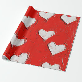 Papel De Presente Litografia de Vintagem Vermelha #3 Arte Digital