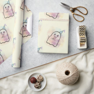 Papel De Presente Little ghost celebration 